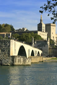 Avignon, the bridge, the Popes' Palace